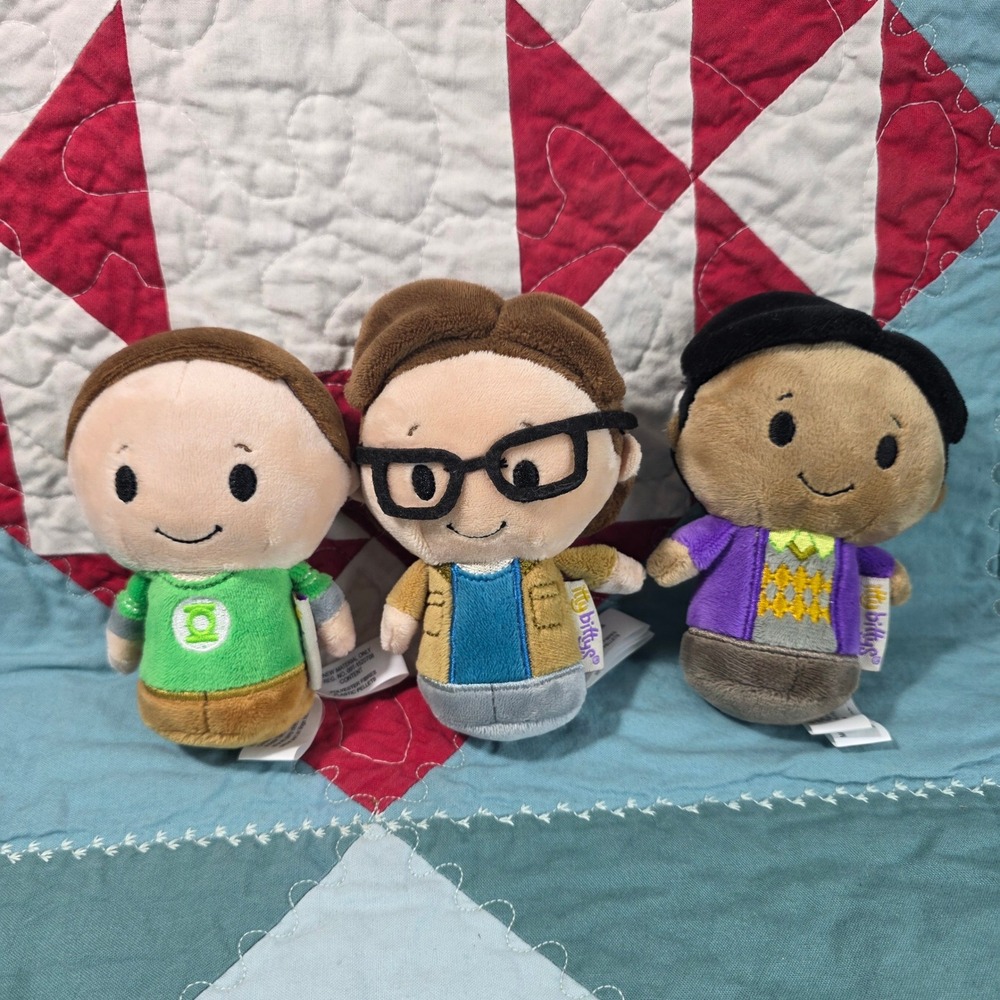 Hallmark Itty Bittys The Big Bang Theory Plush 3 Piece Character Set Small